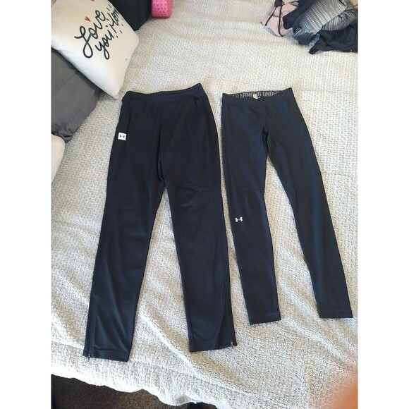 Under Armor Ladies Athletic Pants Lot 2 Piece Black Small - Picture 2 of 9